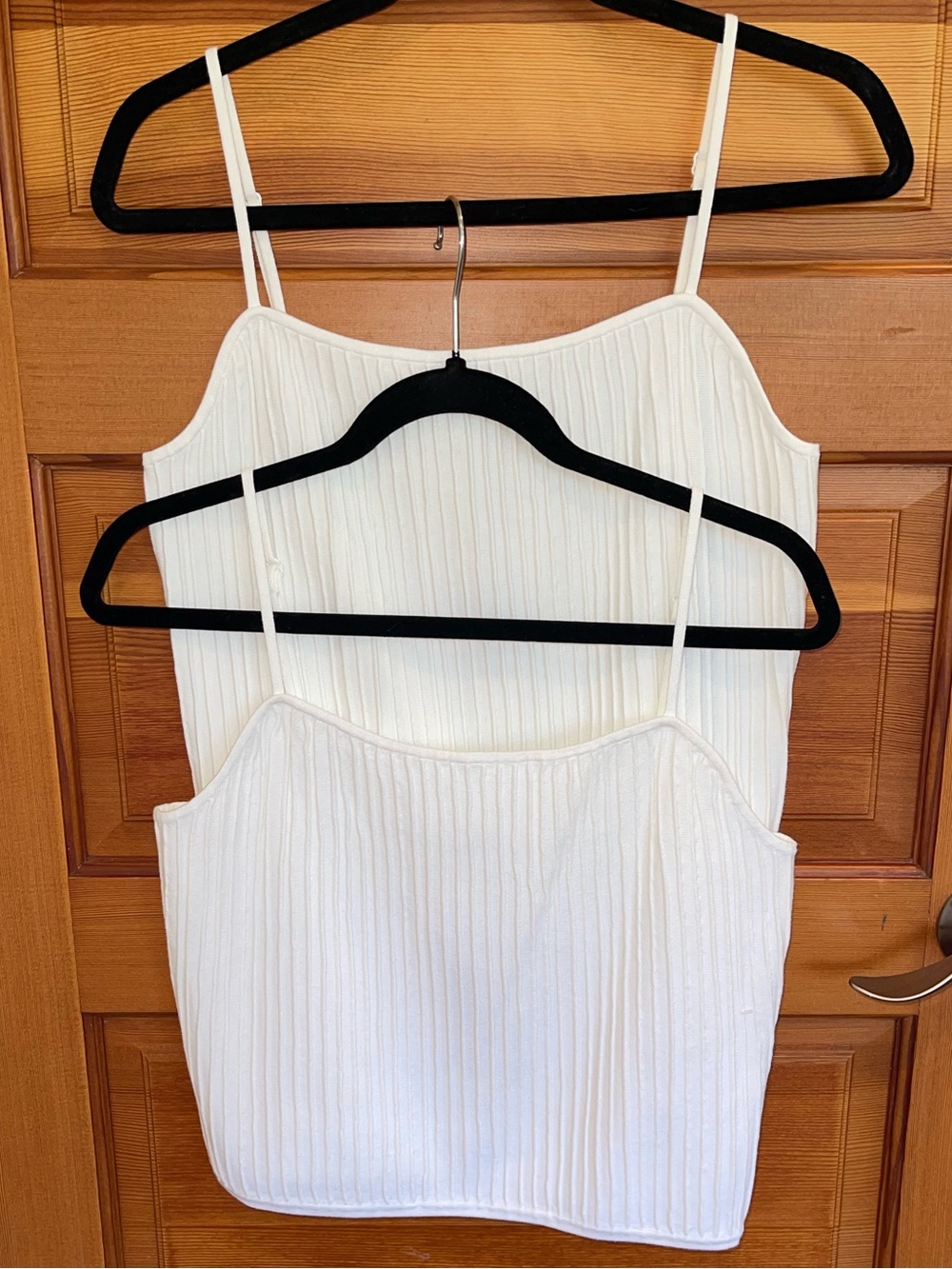 2 FOR 1 - Express white textured tank tops - size Large - NWT